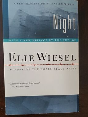 Night by Elie Wiesel — Blue and White Paperback
